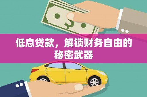 鱼峰低息贷款，解锁财务自由的秘密武器