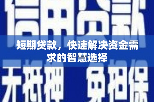 鱼峰短期贷款，快速解决资金需求的智慧选择