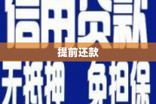 鱼峰提前还款