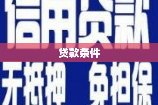 鱼峰贷款条件