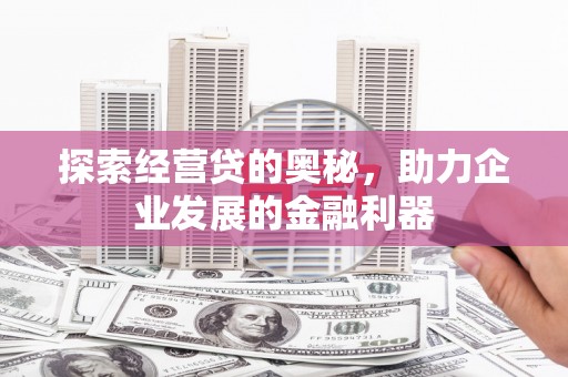 鱼峰探索经营贷的奥秘，助力企业发展的金融利器