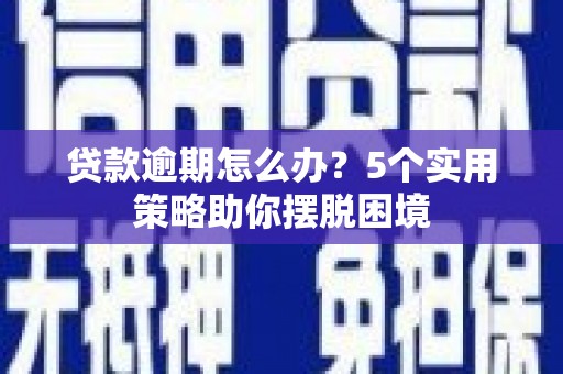 鱼峰贷款逾期怎么办？5个实用策略助你摆脱困境