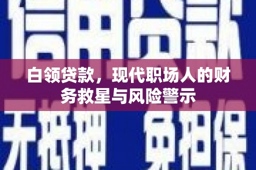 鱼峰白领贷款，现代职场人的财务救星与风险警示