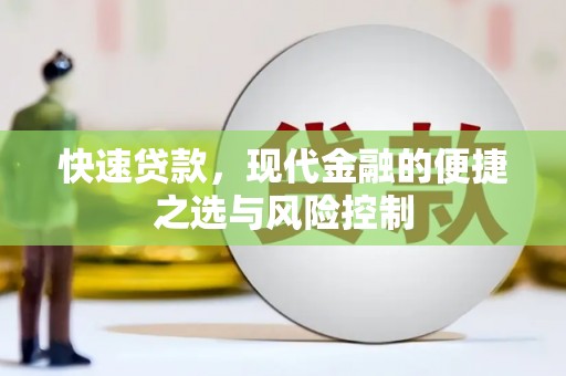 鱼峰快速贷款，现代金融的便捷之选与风险控制