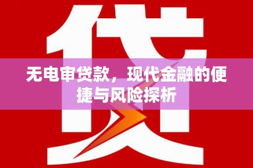 鱼峰无电审贷款，现代金融的便捷与风险探析