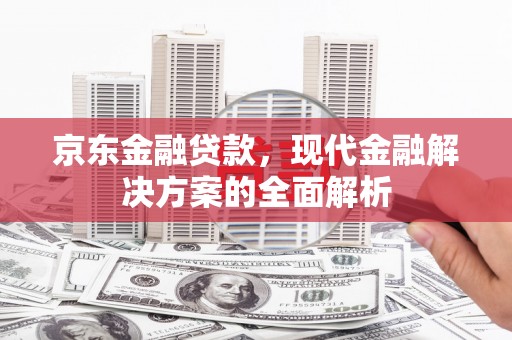 鱼峰京东金融贷款，现代金融解决方案的全面解析