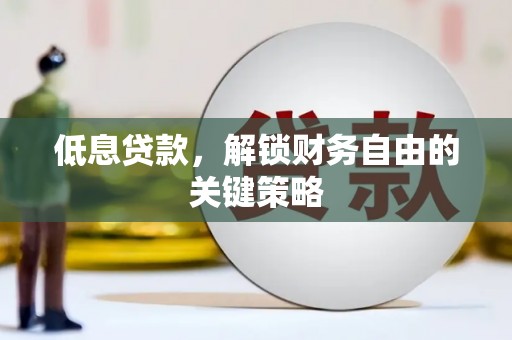 鱼峰低息贷款，解锁财务自由的关键策略