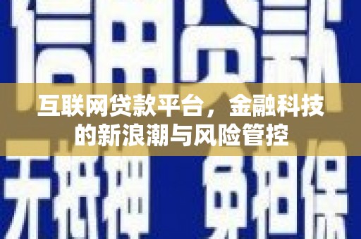 鱼峰互联网贷款平台，金融科技的新浪潮与风险管控