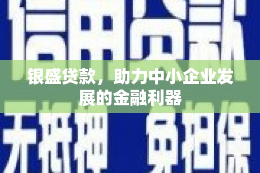 鱼峰银盛贷款，助力中小企业发展的金融利器