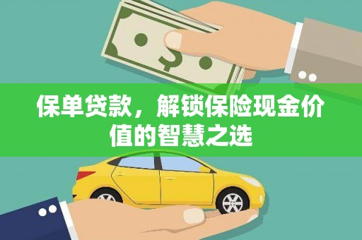 鱼峰保单贷款，解锁保险现金价值的智慧之选