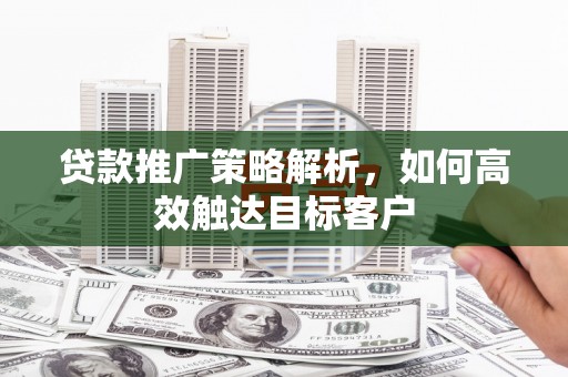 鱼峰贷款推广策略解析，如何高效触达目标客户