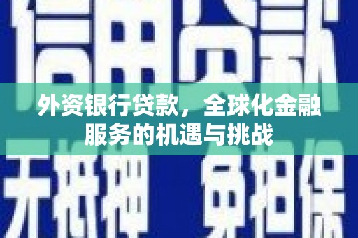 鱼峰外资银行贷款，全球化金融服务的机遇与挑战