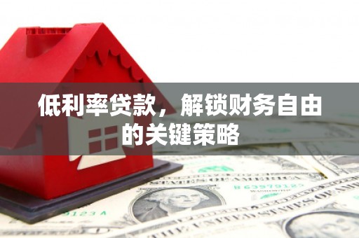 鱼峰低利率贷款，解锁财务自由的关键策略