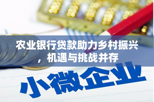 鱼峰农业银行贷款助力乡村振兴，机遇与挑战并存